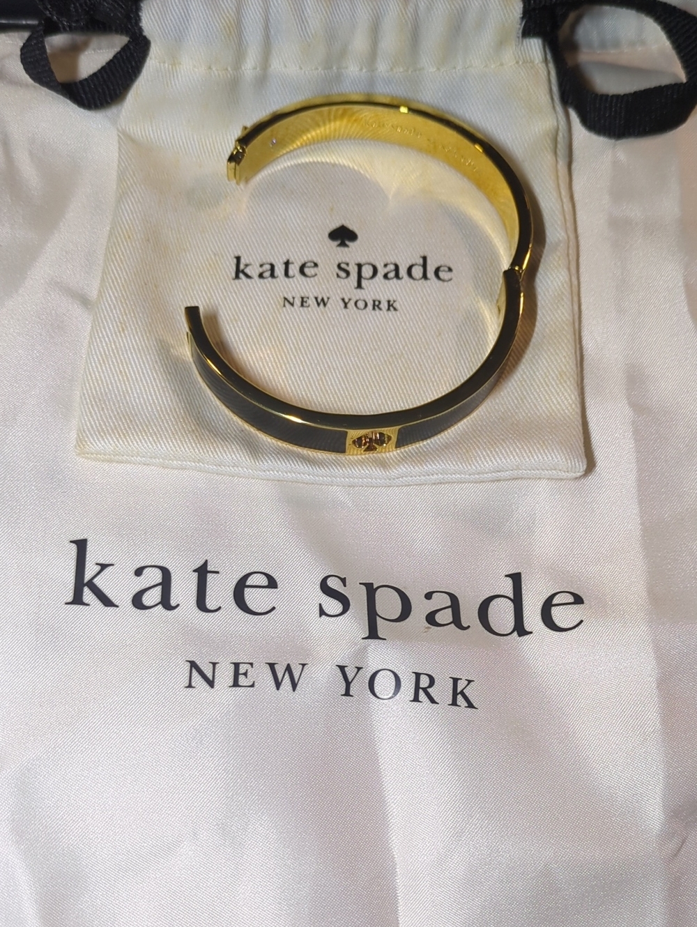 Kate Spade Pebbled Leather Midnight Blue Hobo Shoulder Bag & Kate Spade Bracelet - Picture 12 of 12